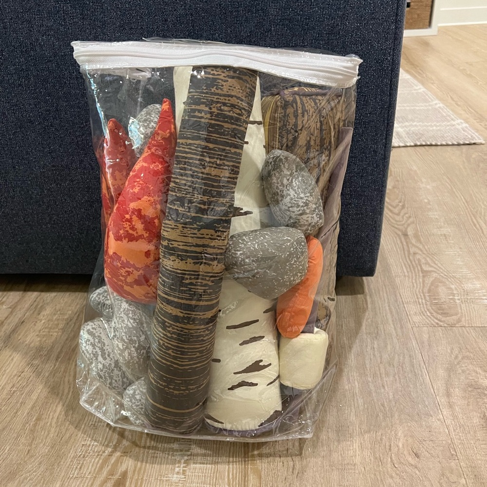 Crate&Barrel plush campfire kids playset